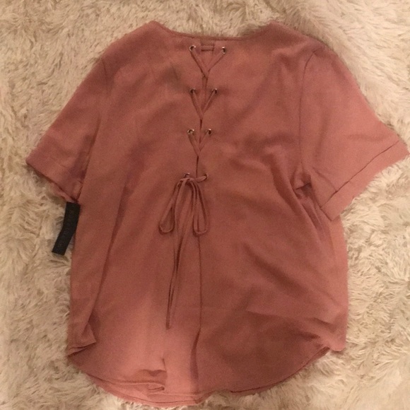 NWT Mauve blouse with tie in the back - Picture 3 of 3